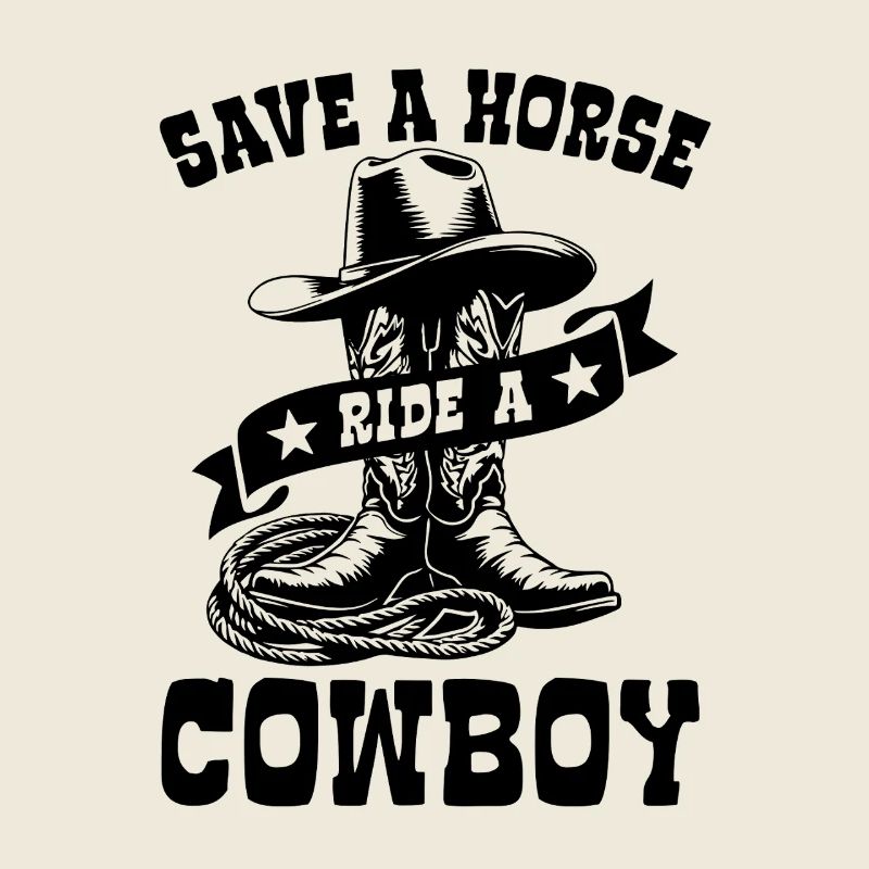 Sauvez un cheval, montez un cow-boy - Spruch