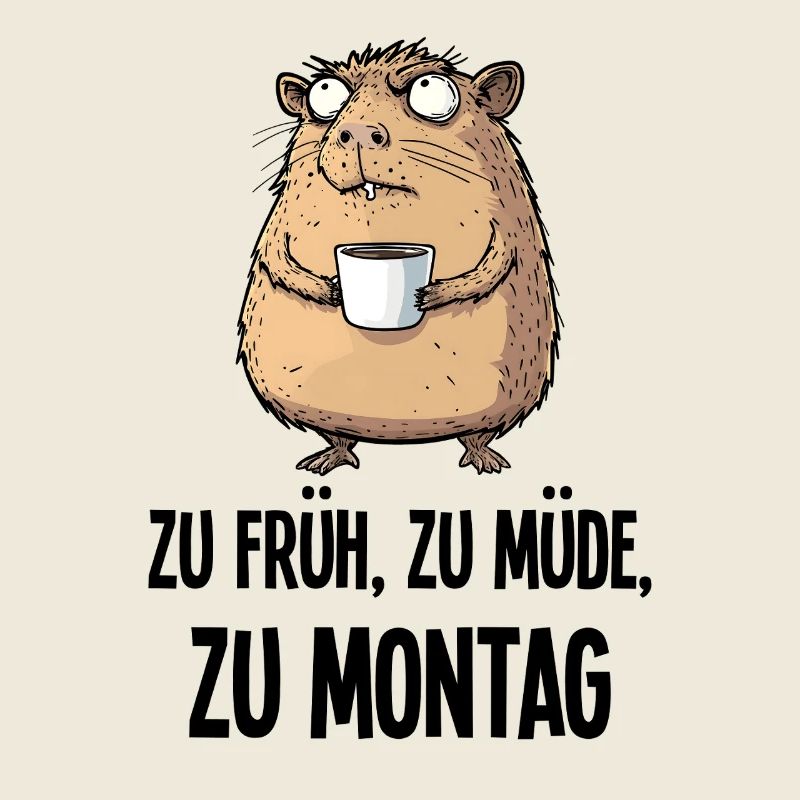 Morgenmuffel Capybara Kaffee Montag Geschenk