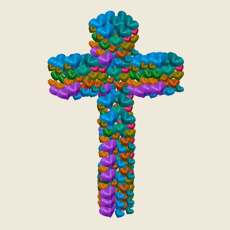 Croix Croix Coeurs Coeurs Crucifix