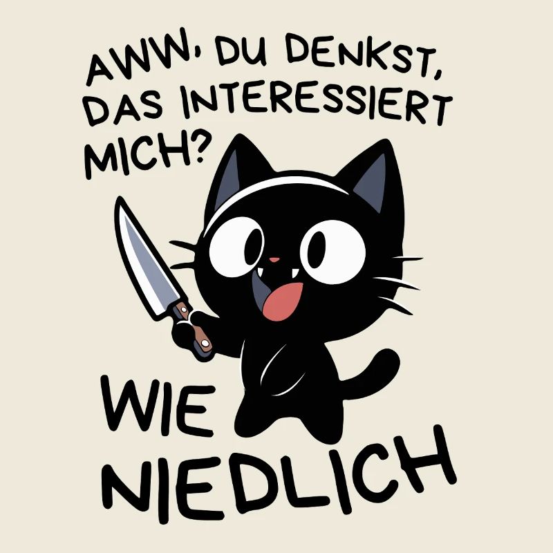 Katze mit Messer – Süß, aber absolut gefährlich