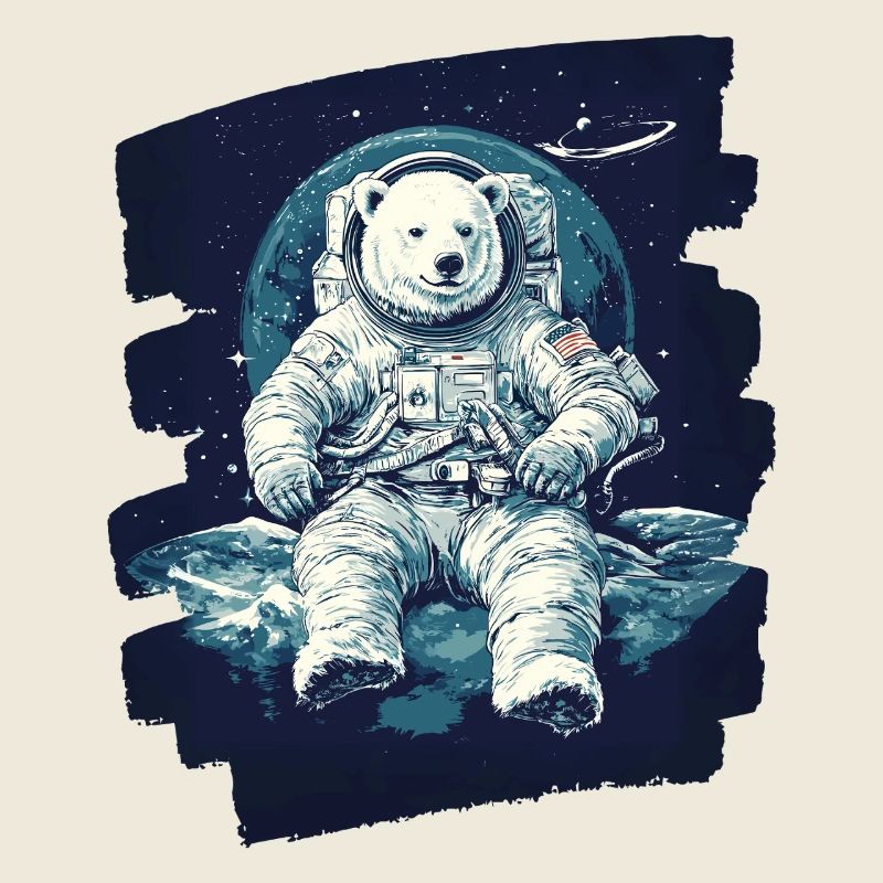 Eisbär Astronaut