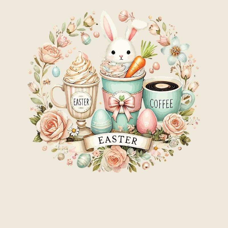 Lapin de Pâques Café Latte Macchiato de Pâques Design