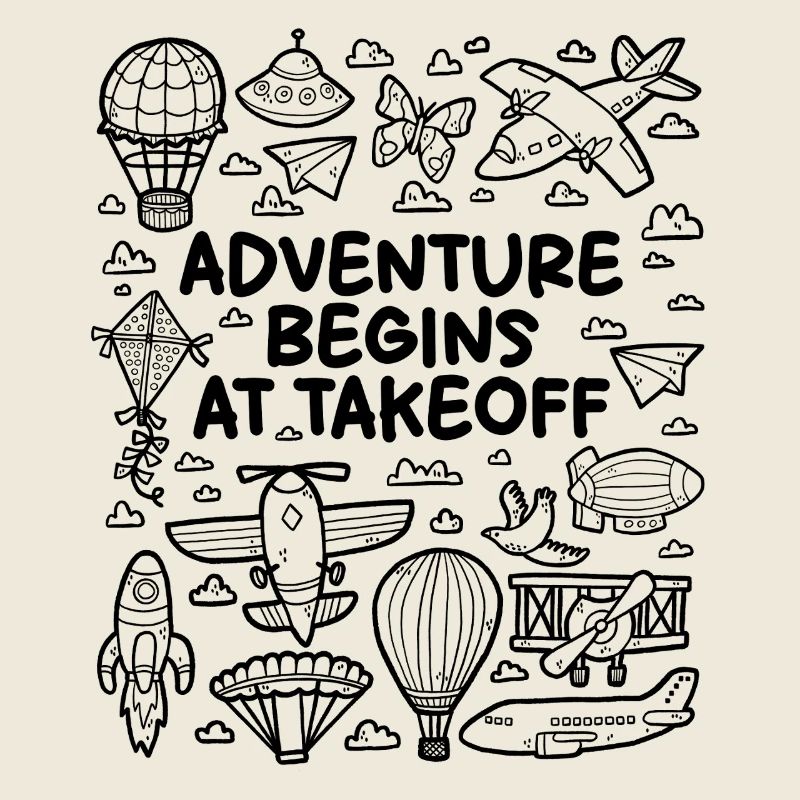 Abenteuer beginnt beim Abheben – Flugzeug Liebe