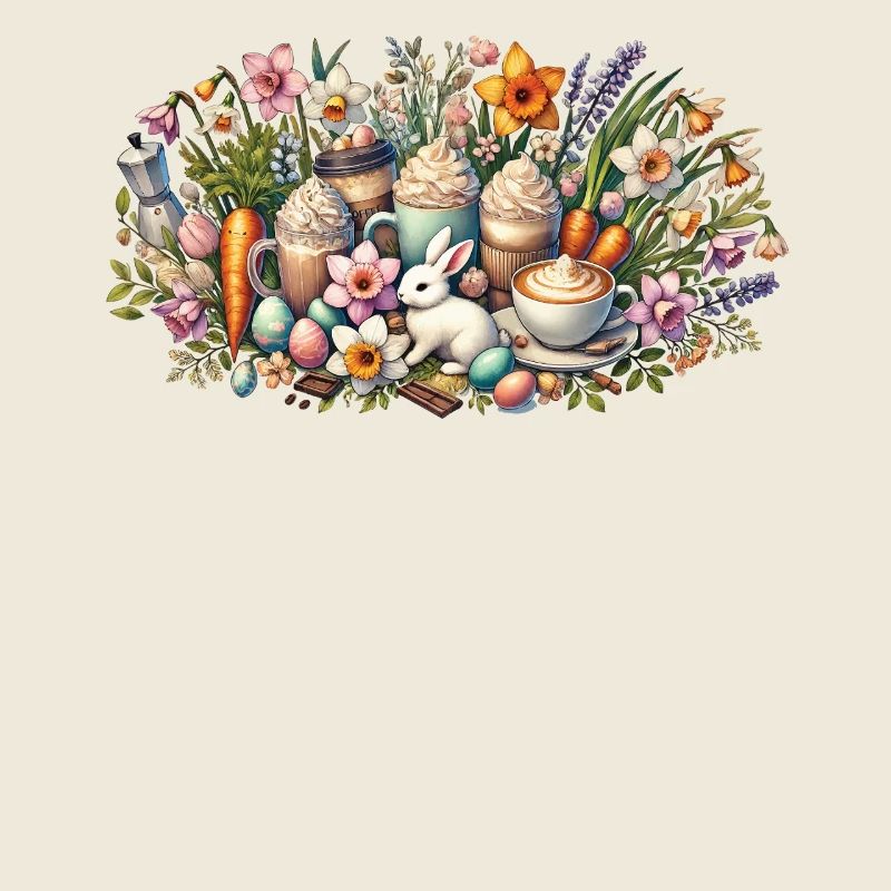 Amateurs de café de Pâques : Lapin de Pâques et défilé de fleurs