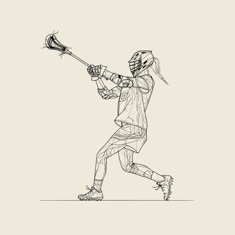 Lacrosse Player Sketch