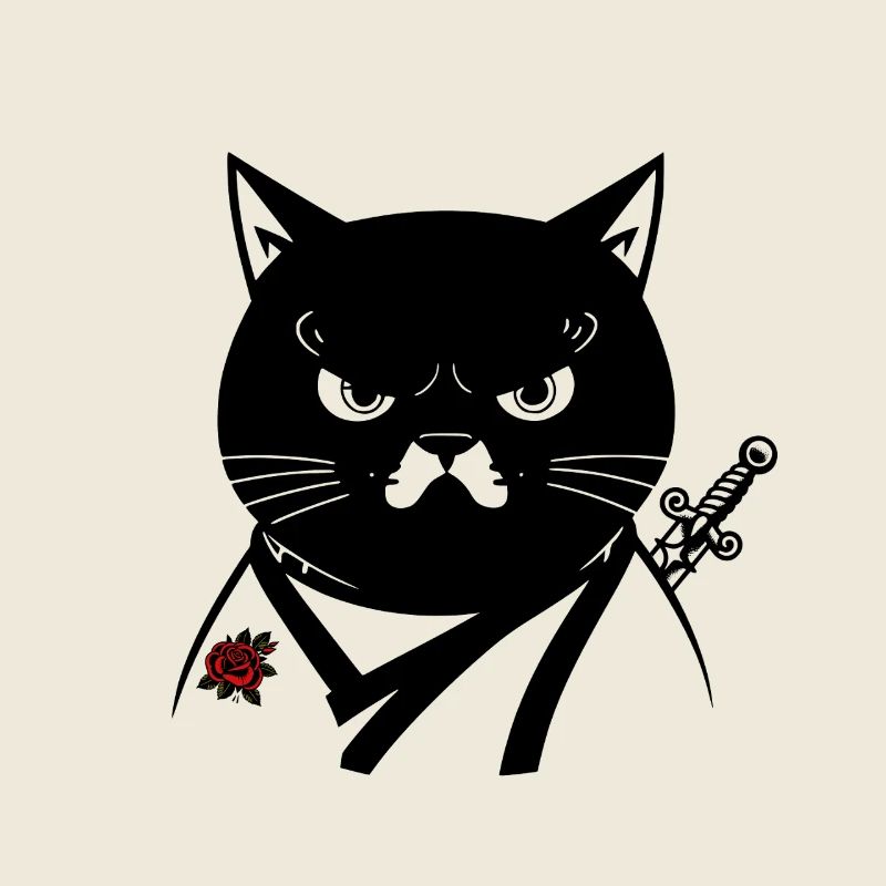 The samurai cat, the bushido cat