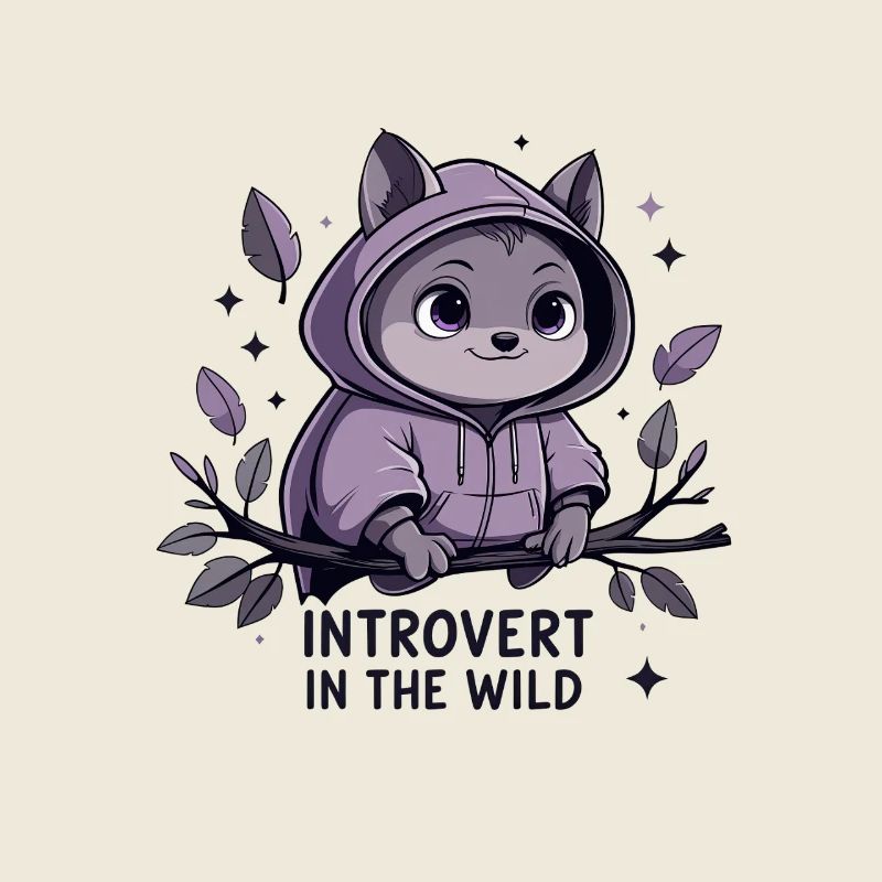 Introverti à l’extérieur – animal en sweat à capuche