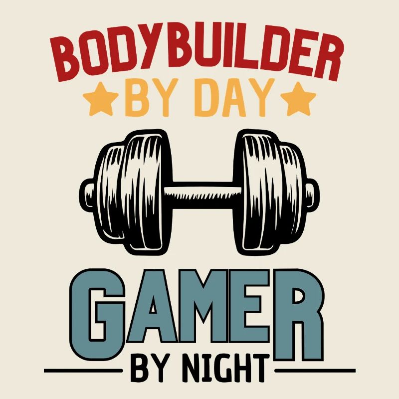 Funny Gamer Bodybuilder Saying
