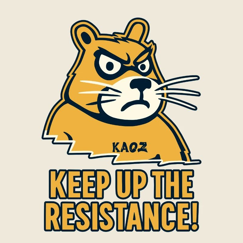 Widerstand Biber mit wütendem Blick