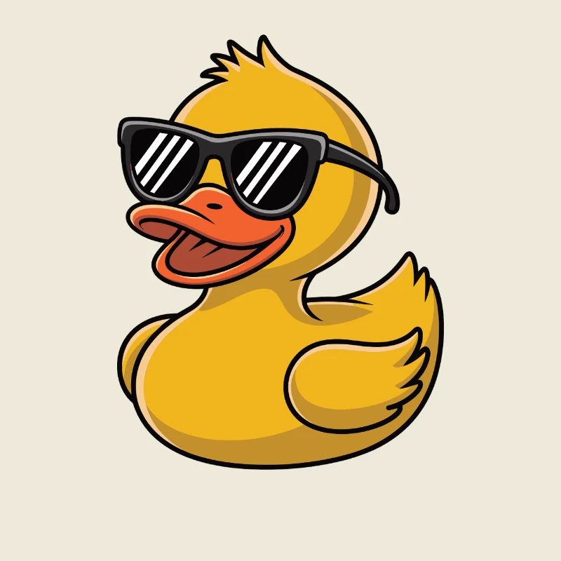 Rubber duck with sunglasses