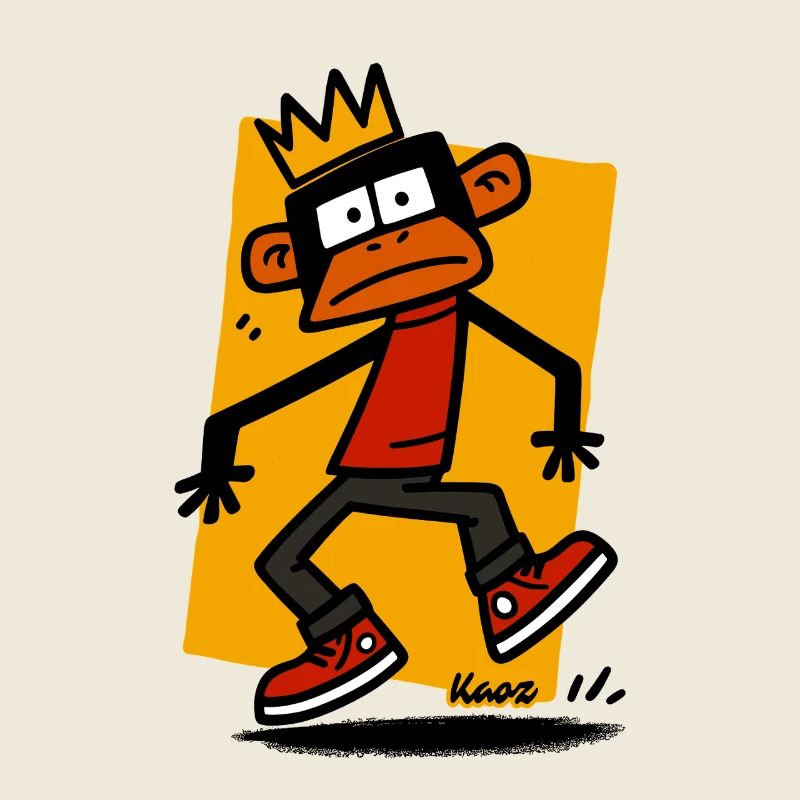 Singe avec une couronne – Le prince confus