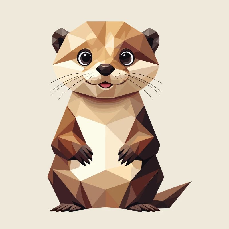 Otter Polygon - Süßes Tier