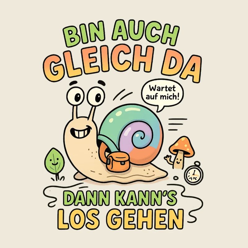 bin da kann losgehen schnecke
