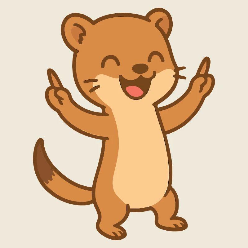 Happy Weasel Bébé Dessin Animé