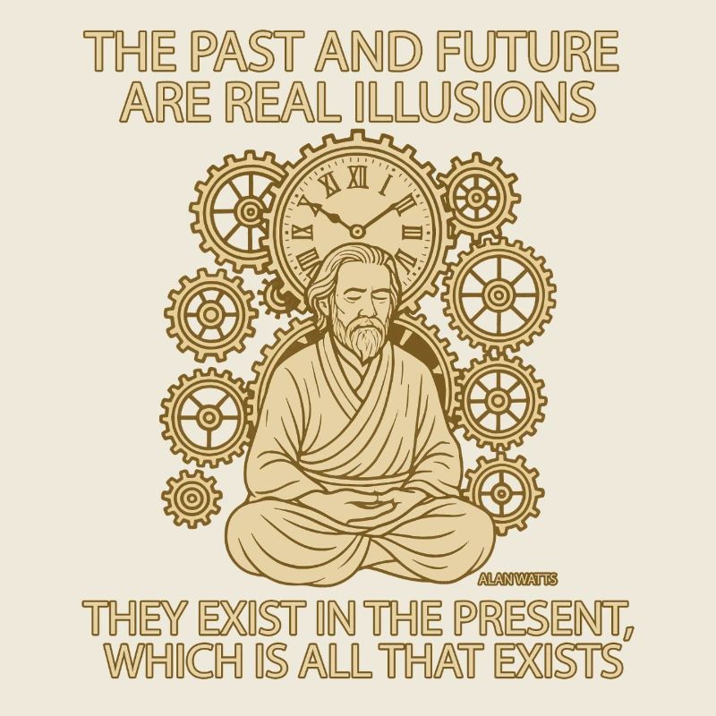 Alan Watts Present Time Citation Tee