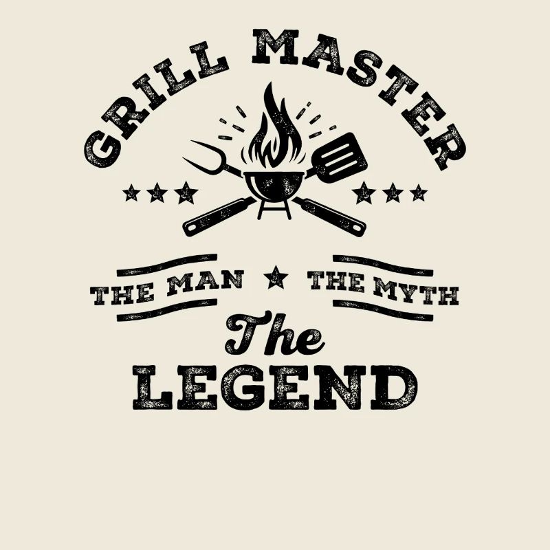 Grill Master The Man The Myth The Legend BBQ Dad