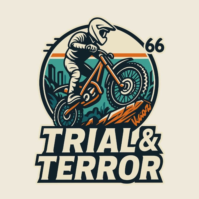 Motocross Held bei Moto Trial und Terror Ritt