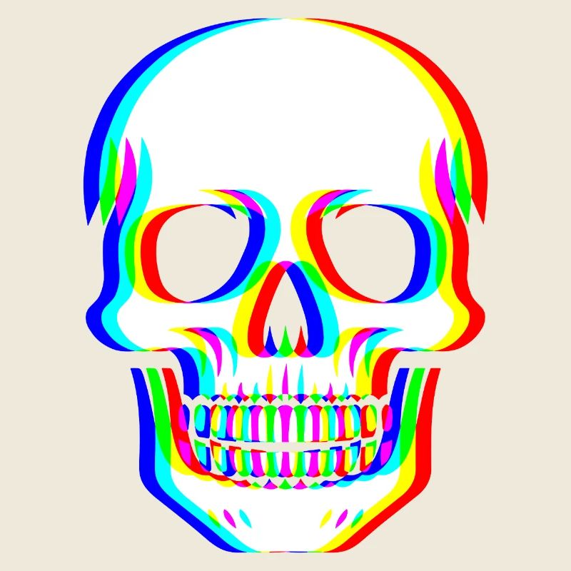 Glitch Skull - Cyber Art