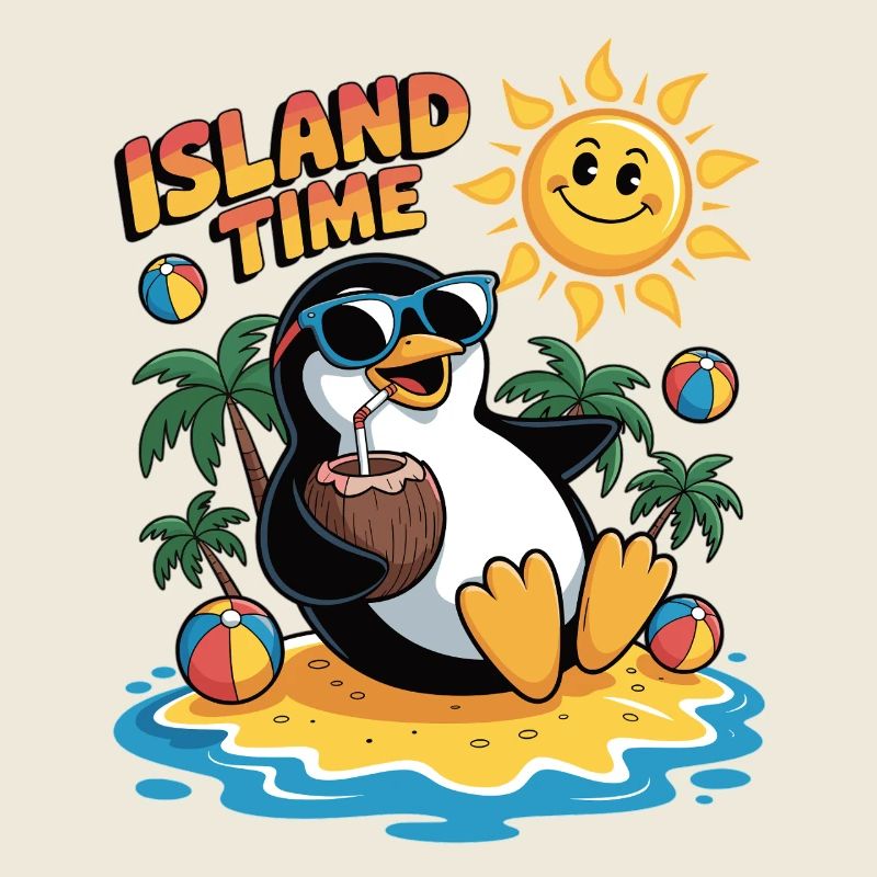 Penguin in vacation mode