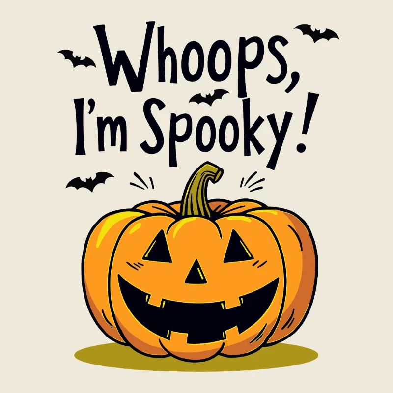 Whoops, I'm Spooky Halloween Pumpkin
