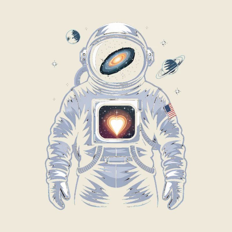 Weltraumherz Astronaut Design