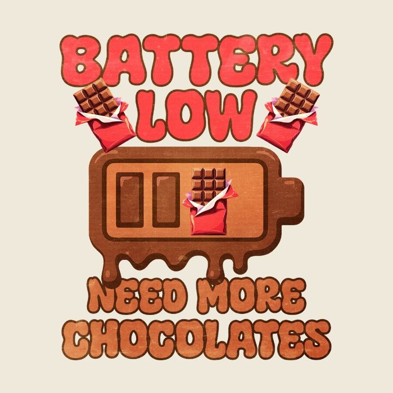 Chocolate battery with humor