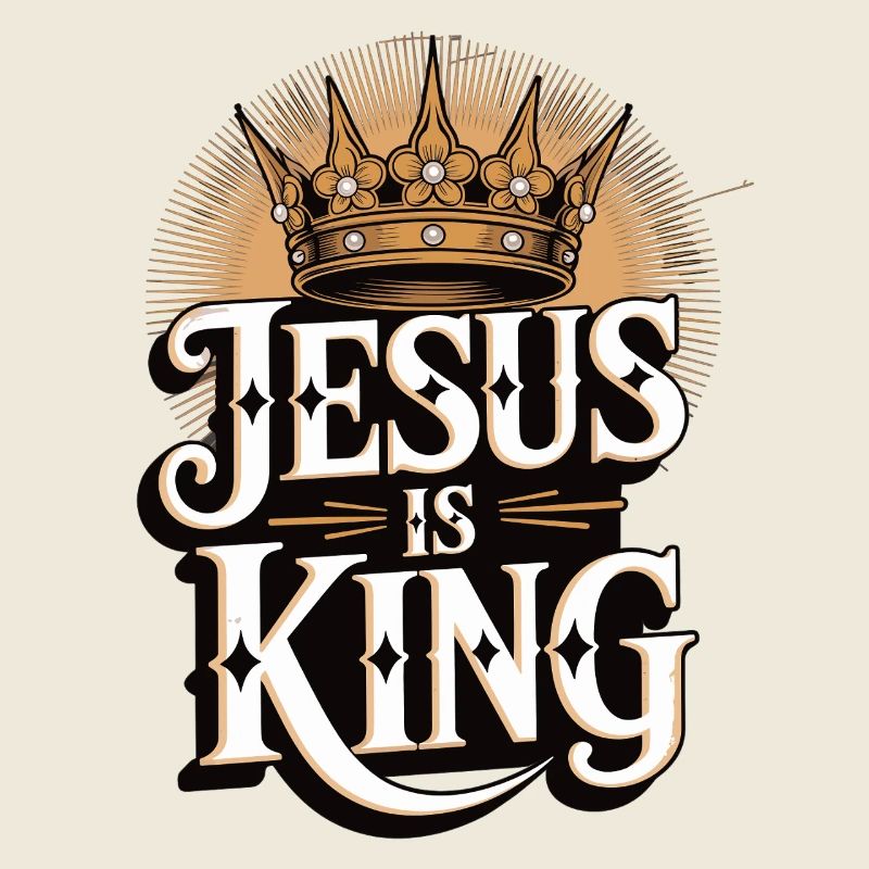 Jesus as King with Crown Design