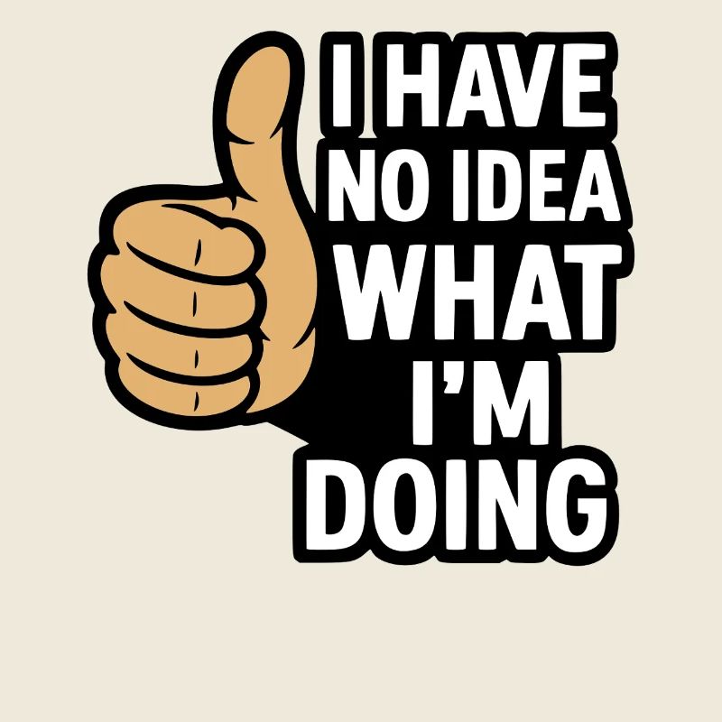Humorous saying with thumbs