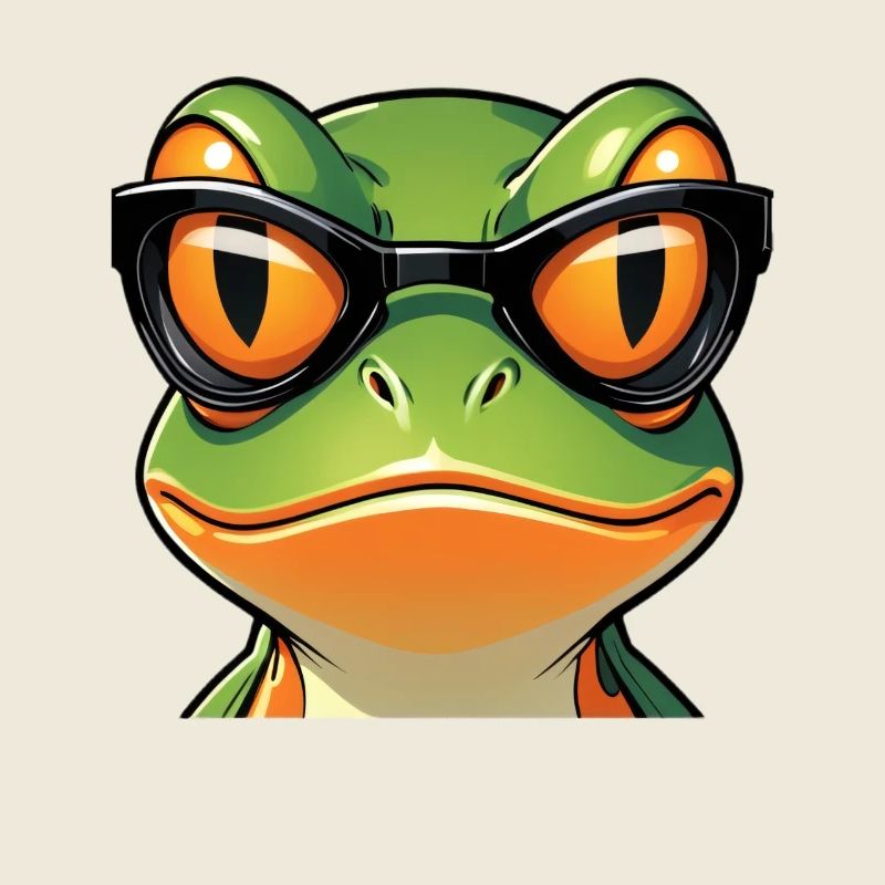 Cool frog with sunglasses