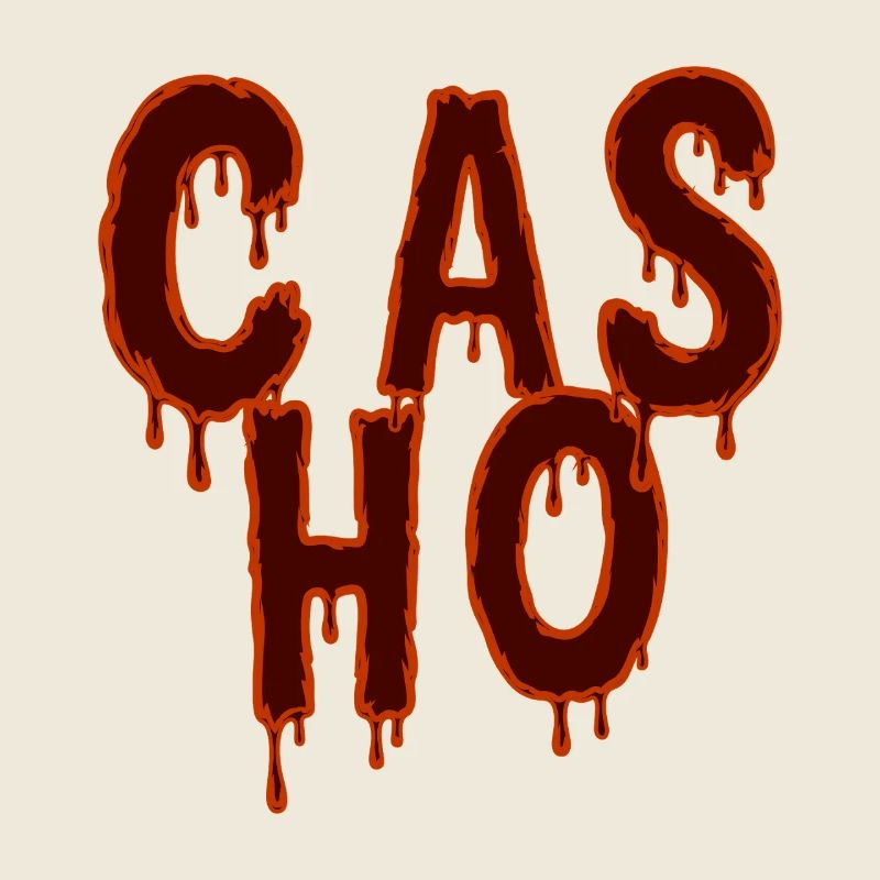 Dripping Text Horror Fashion Design