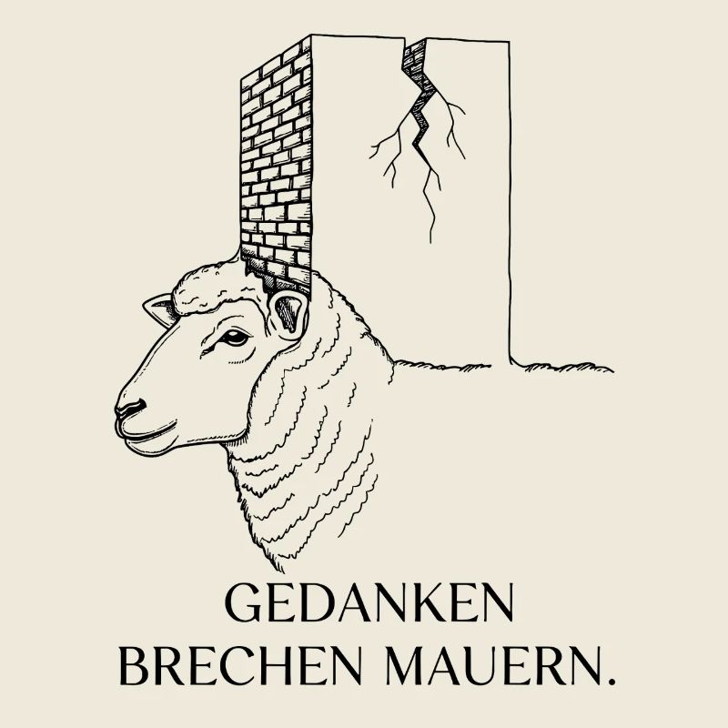 Thoughts break walls - Sheep Motivation