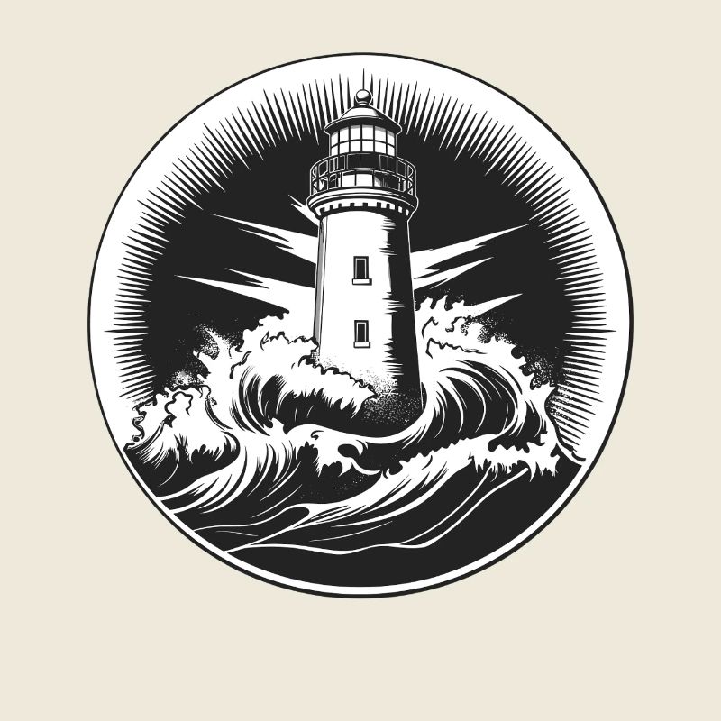 Leuchtturm im Sturm