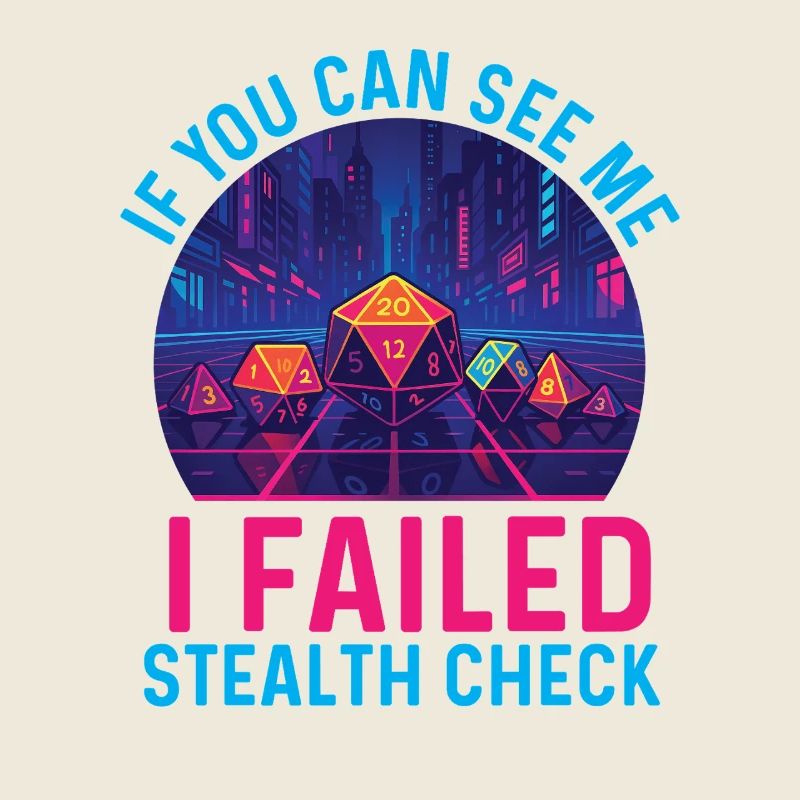 Fehlgeschlagener Stealth-Check Lustiges RPG Tabletop-Gamer