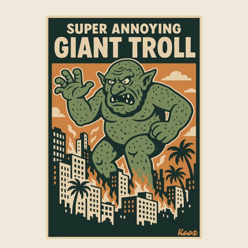 Le troll géant dans la ville est super ennuyeux