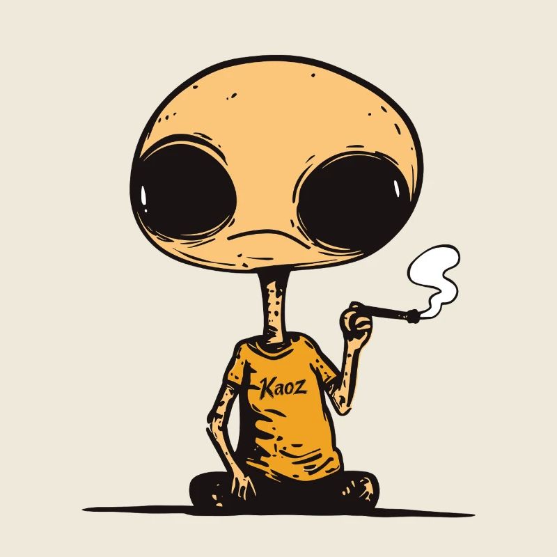 Lässige Alien-Graffiti