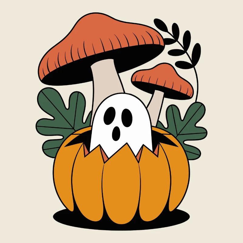 pumpkin flowers autumn forest nature Halloween