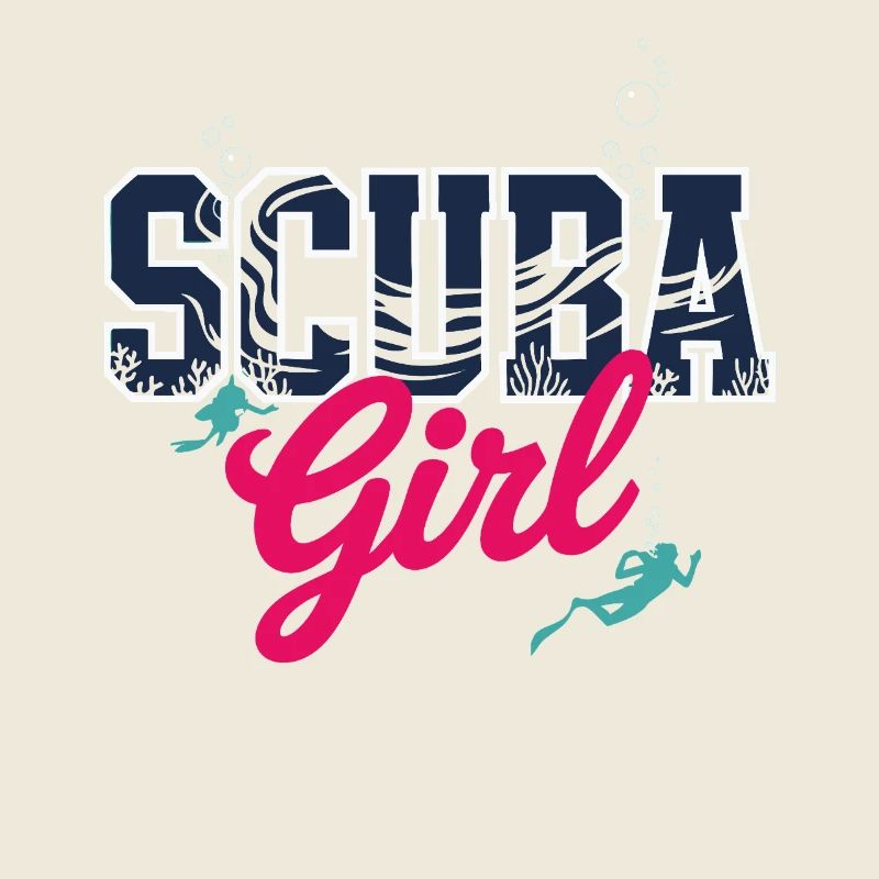 Conception de plongée sous-marine pour fille