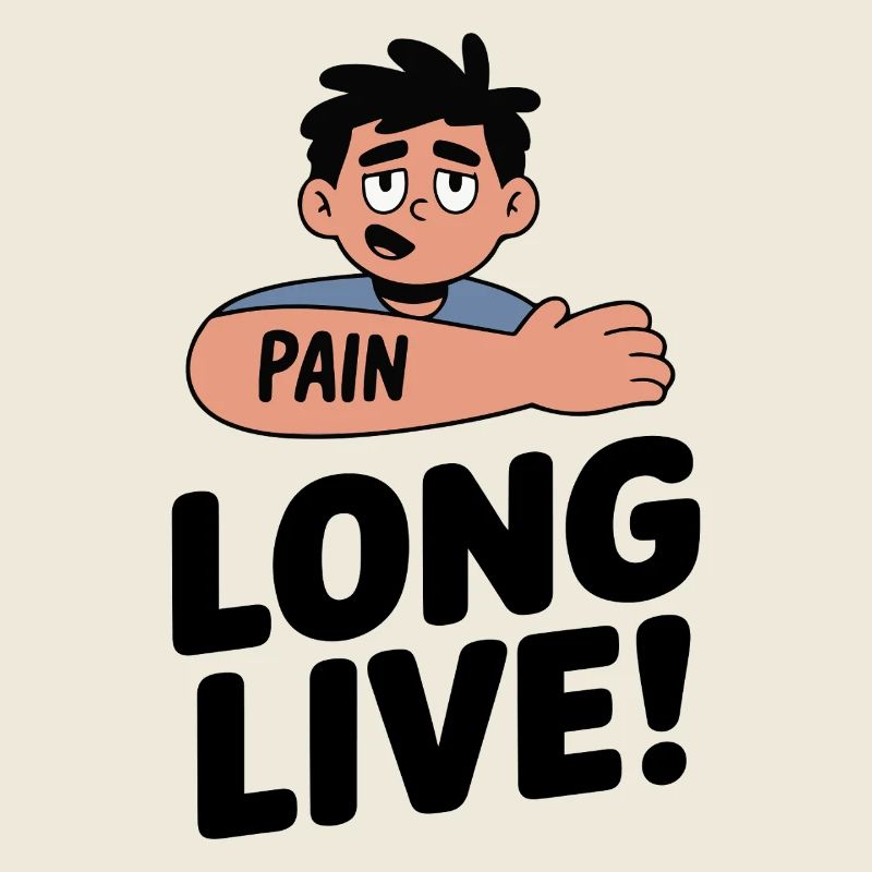 Illustration de tatouage de douleur expressive