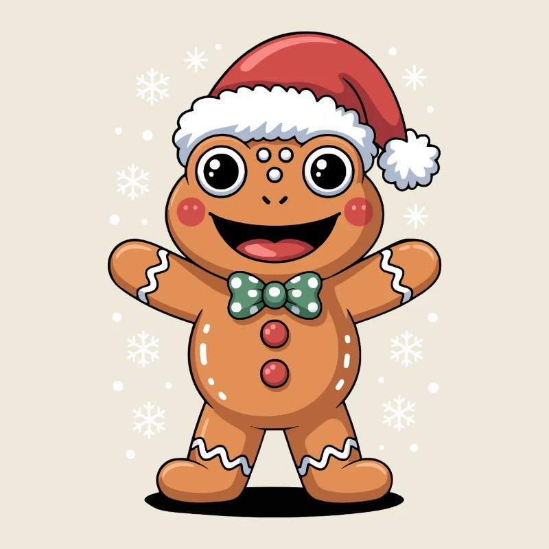 Grenouille de Noël Dessin animé d’hiver