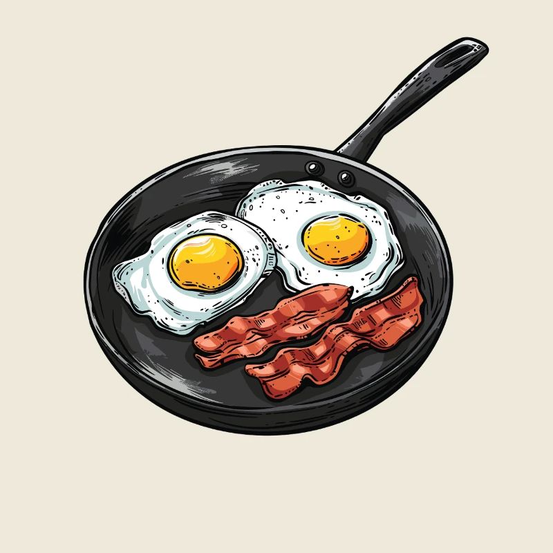 Kochkunst Frühstücks-Szene