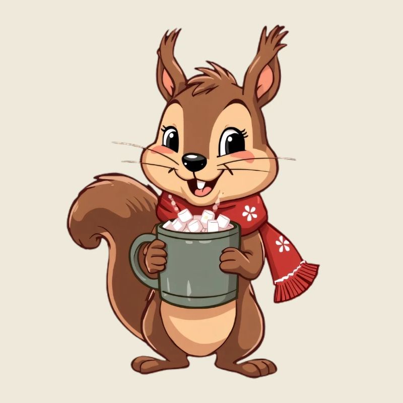 Winter Cocoa Squirrel