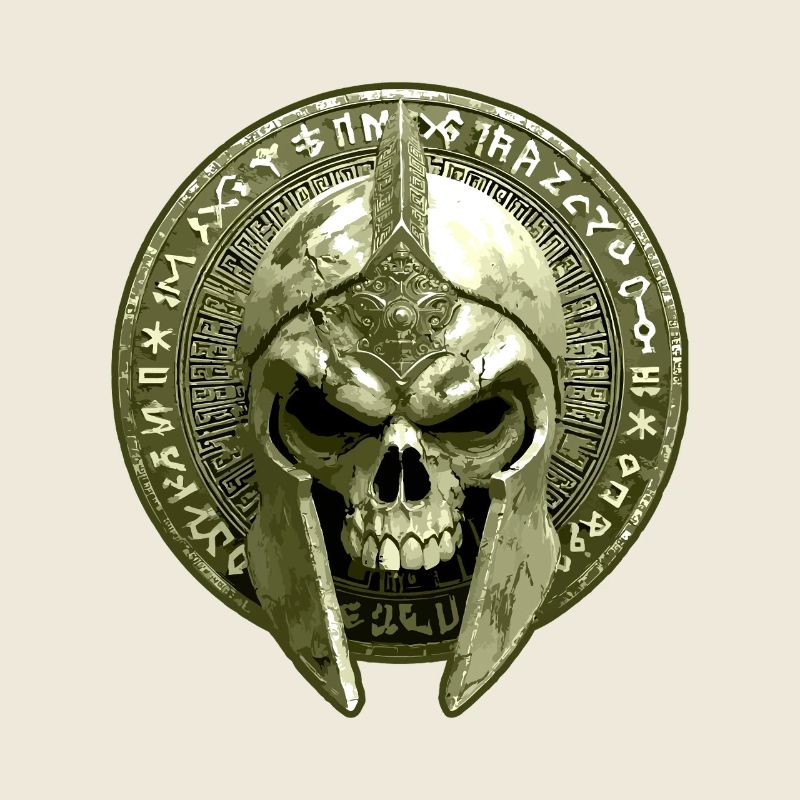 Spartan Skeleton Gladiator Skull
