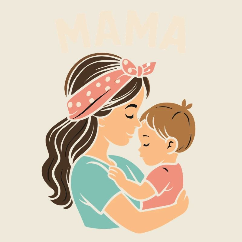 Mutterliebe: Mama und Kind Umarmung