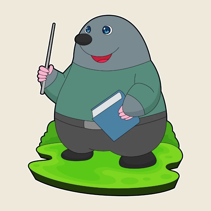 Mole Teacher Book School