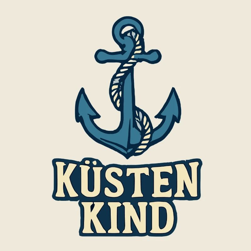 Küsten Kind Anker Motiv