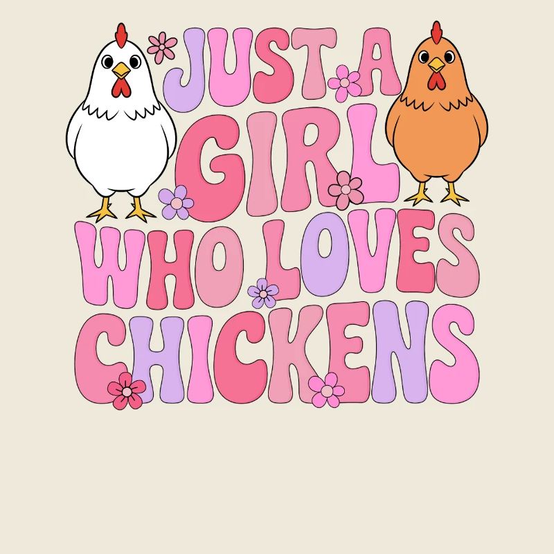 Mädchen liebt Hühner