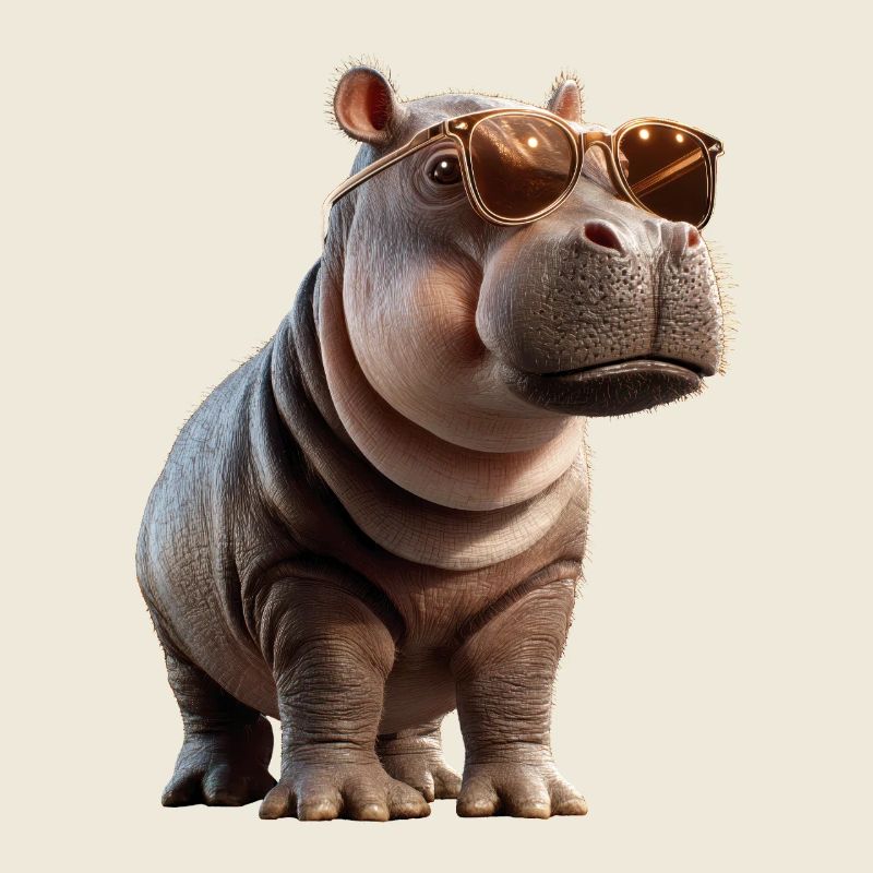 Nilpferd Flusspferd Mama Hippopotamus Cooles Hippo