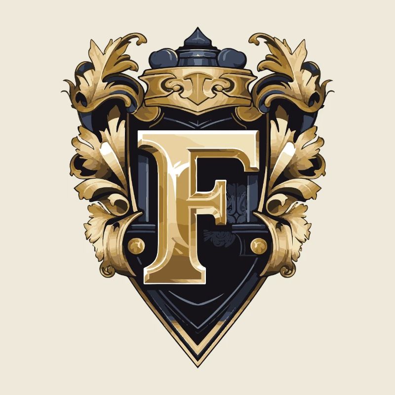 F Letter Name Crown