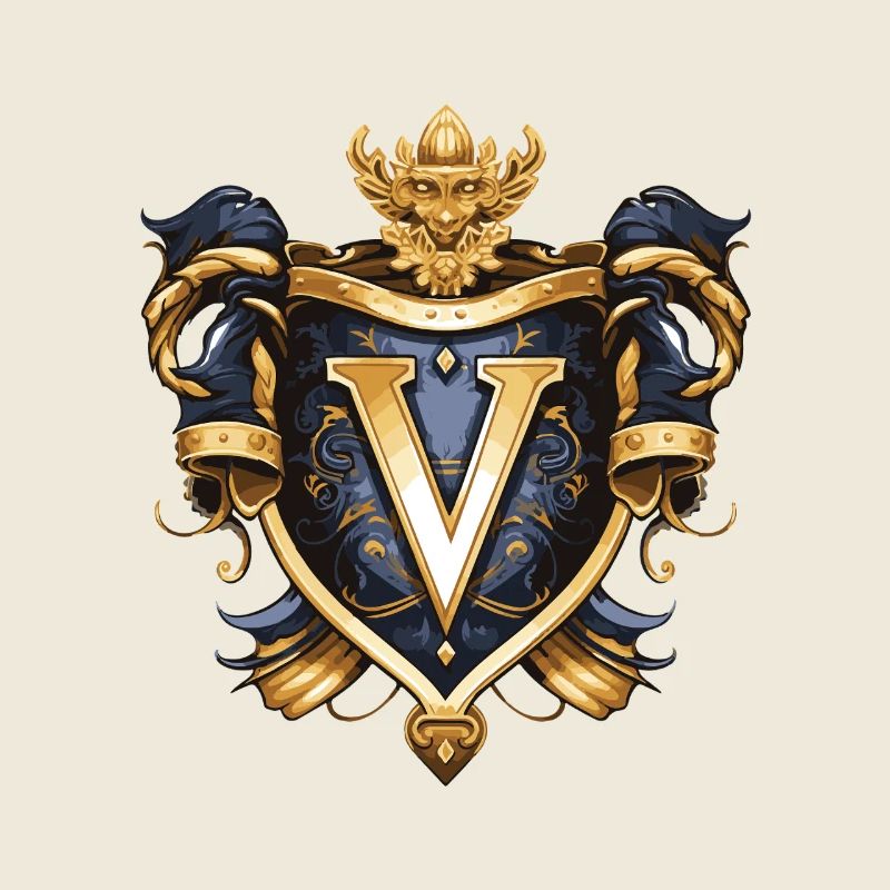V Buchstabe Name Krone