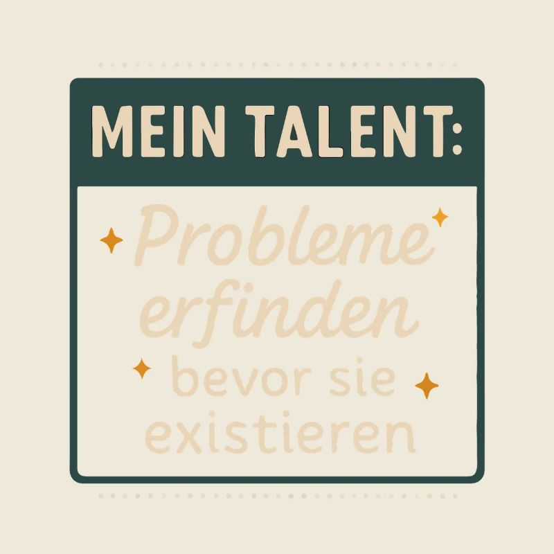 Talent! Inventing problems before they exist